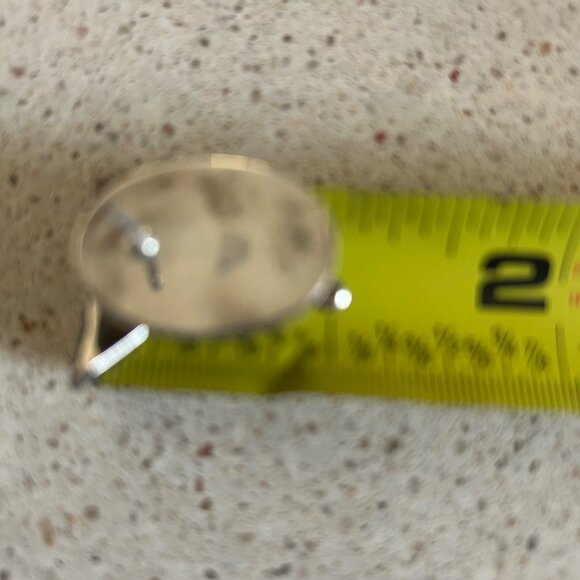 Vintage Sterling Silver Pierced Earrings Oval Textured 925 Stamped 5.7 grams - Picture 11 of 13